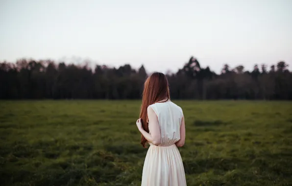 Picture girl, hair, dress