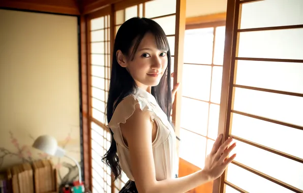 Beautiful, Asian, Model, Smile, Woman, Pretty, Japanese, Close Up