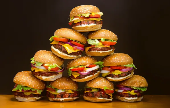 Background, food, hamburgers plastic