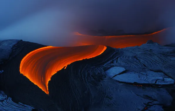 Picture the volcano, Hawaii, lava, USA, Kilauea