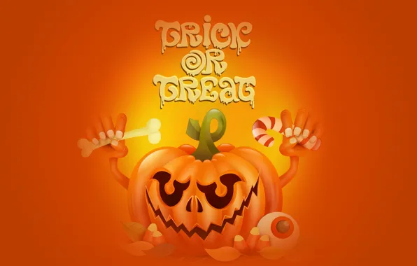 Holiday, the inscription, pumpkin, Halloween