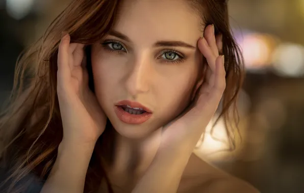 Eyes, look, girl, sexy, portrait, beauty, bokeh, Sophia Blake