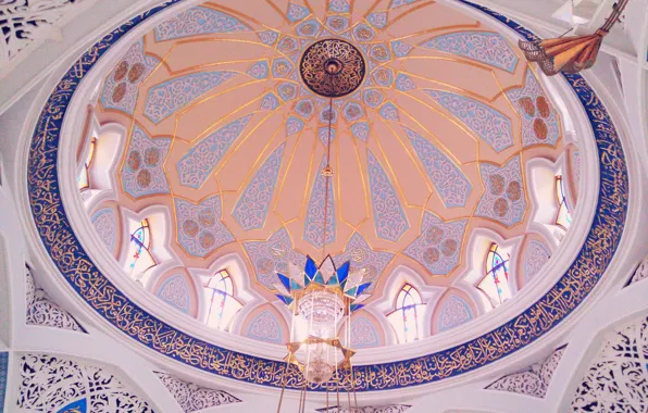 Kazan, Mosque, Tatarstan, The dome, Kul-Sharif, Painting