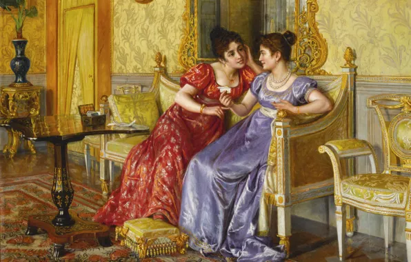 Letter, friend, living room, the conversation, Aurelio Zingoni