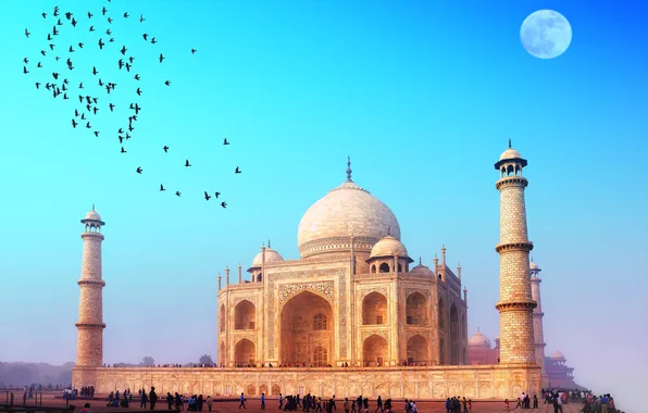 Castle, India, monument, temple, Taj Mahal, The Taj Mahal, Agra, India
