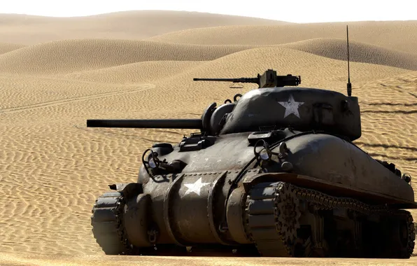 Picture desert, tank, average, War Thunder, "Sherman", The M4 Sherman