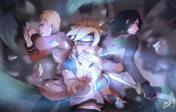 Anime, art, Sasuke, Naruto, Naruto, Boruto