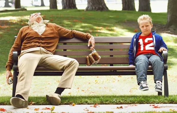 Picture Johnny Knoxville, Johnny Knoxville, Billy, Irving Zisman, Jackson Nicoll, Bad Grandpa, Bad grandpa, Jackson Nicoll