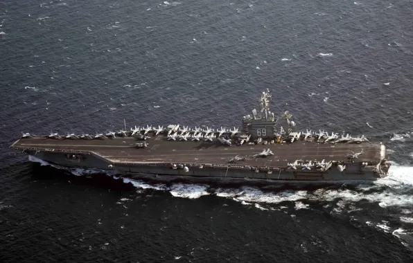 Picture weapons, army, Navy, aircraft carrier, USS Dwight D. Eisenhower (CVN 69)