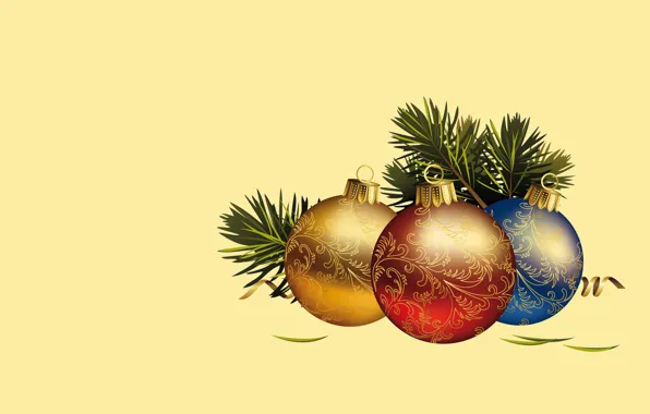 Balls, holiday, balls, minimalism, vector, art, New year