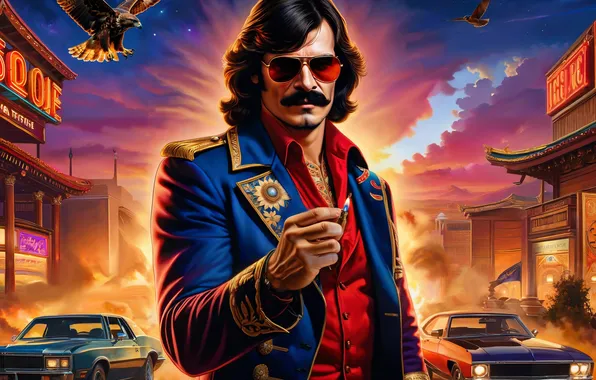 Mustache, machine, male
