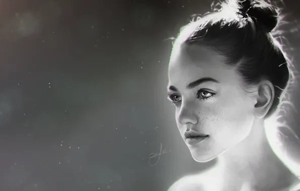 Girl, Girl, Eyes, Art, Beautiful, Art, Beautiful, Background