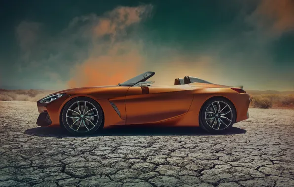 BMW, Roadster, side view, 2017, Z4 Concept