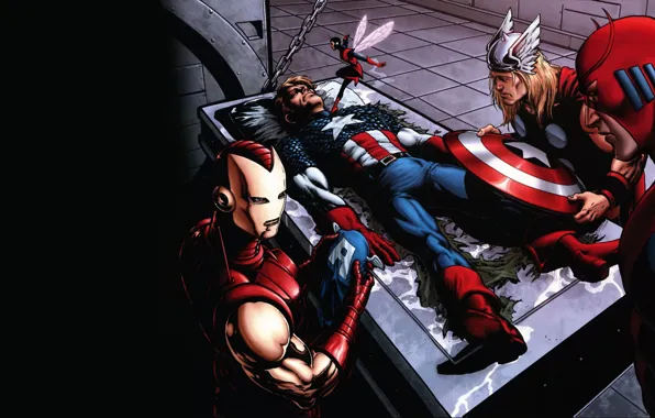 Picture iron man, marvel, comic, Thor, comics, captain america, captain America, thor
