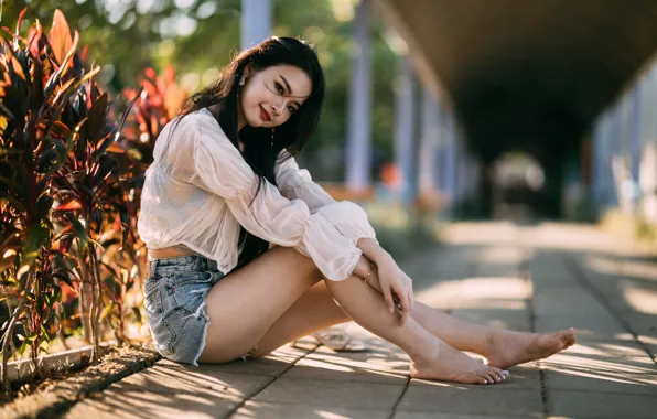 Picture girl, the city, Asian