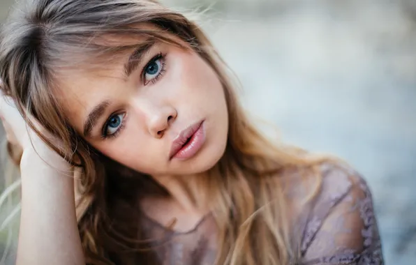 Picture look, model, portrait, brown hair, beauty, bokeh, Maya, sebastien PASTOR