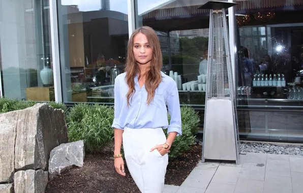 Girl, shirt, pants, Alicia Vikander, Alicia Vikander