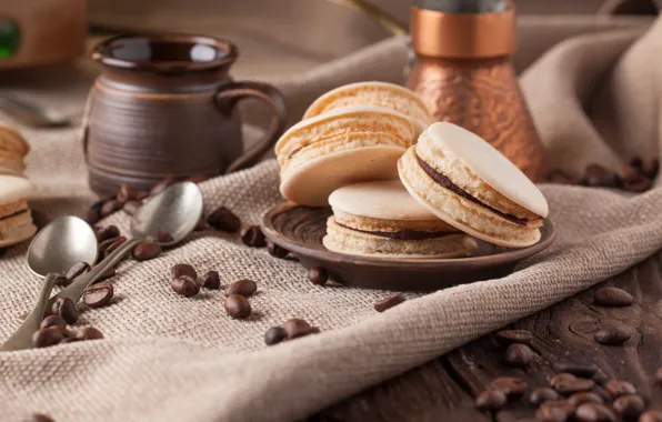Coffee, grain, cookies, dessert, coffee, macaron, Natasha Breen, almond