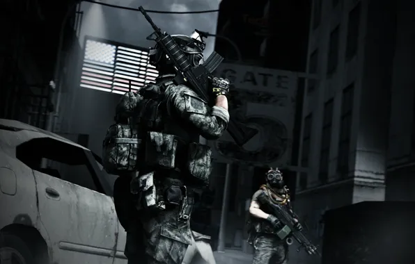 The city, weapons, soldiers