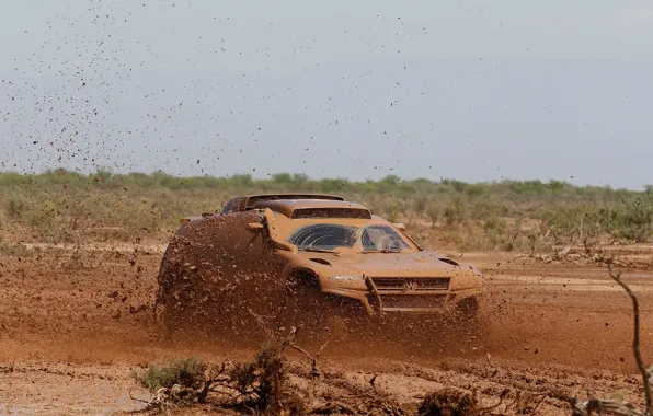 Volkswagen, Dirt, Swamp, Squirt, Touareg, Rally, Dakar, SUV