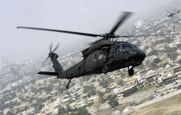 Flight, the city, helicopter, U.S., uh-60