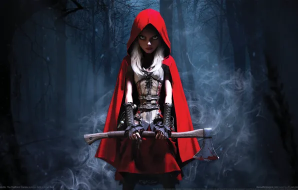 Weapons, axe, cloak, Little Red Riding Hood, game wallpapers, Woolfe: The Redhood Diaries