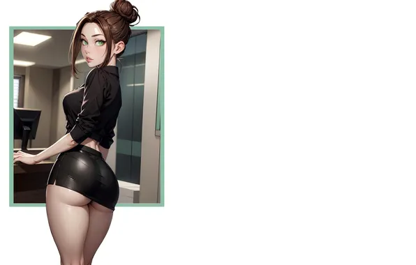 Kawaii, girl, hot, sexy, ass, anime, pretty, butt