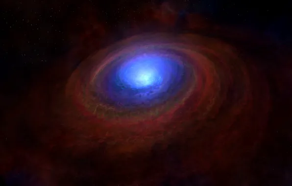 Picture blue, galaxy, black hole