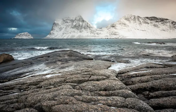 Picture Norway, Lofoten islands, Haukland elektronikk beach