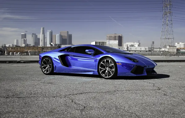 Asphalt, cracked, lamborghini, blue, aventador, lp700-4, Lamborghini, aventador