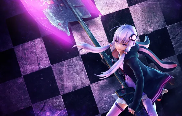 Look, girl, pose, weapons, vocaloid, gesture, Vocaloid, art