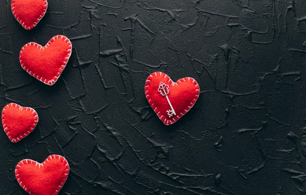Love, heart, red, love, key, romantic, hearts, valentine's day