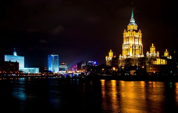 Picture night, Moscow, Russia, Russia, night, Moscow