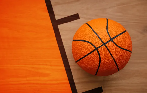Orange, sport, the ball, Basketball, floor, bokeh