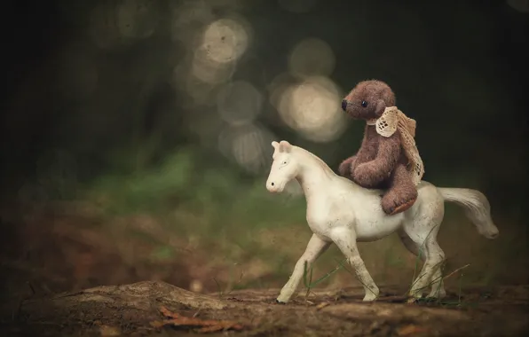 White, nature, childhood, background, horse, horse, toy, dark