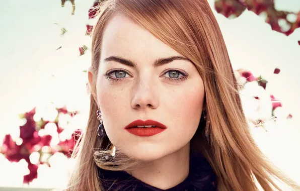 Close-up, portrait, actress, beauty, Emma Stone, Emma Stone, Vogue