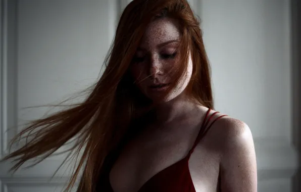 Girl, freckles, red, Michelle Ramone