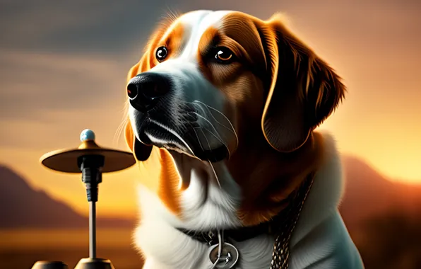 Picture Dog, Look, Face, Digital art, AI art, The Art of Artificial Intelligence, Neural network