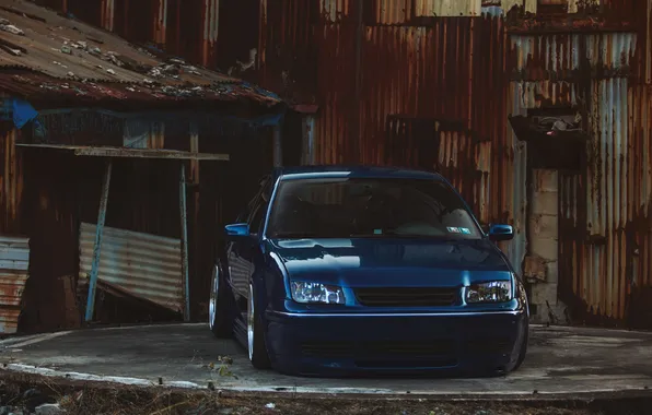 Blue, tuning, volkswagen, before, blue, Volkswagen, jetta, MK4