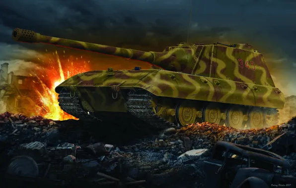 Germany, The Wehrmacht, Tank destroyers, Armor, Jadgpanzer E 100