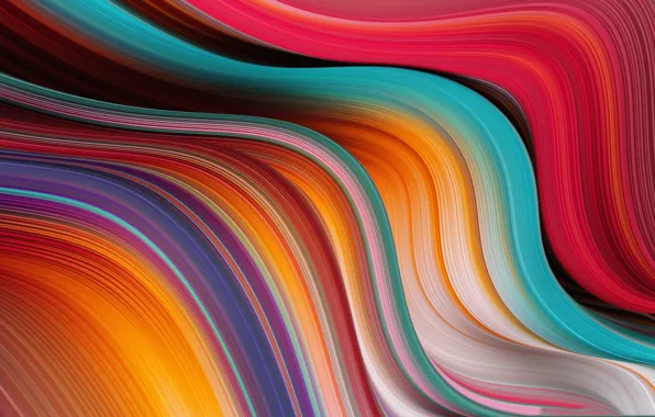 Picture wave, line, pattern, paint, the volume
