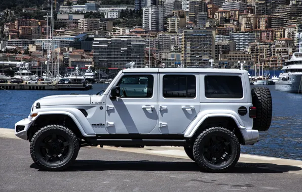 Picture side view, Wrangler, Jeep, Unlimited, 2019, Soldier, Ferōx