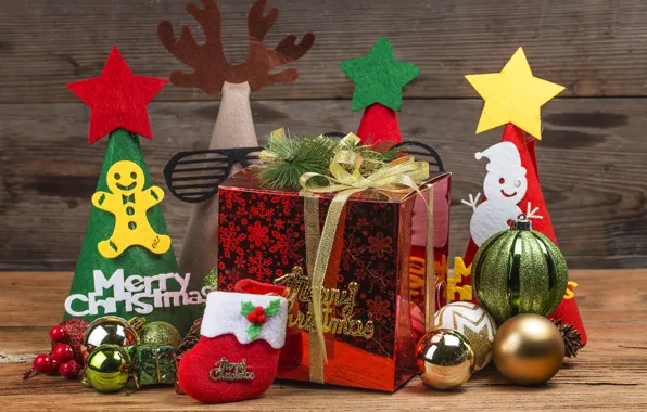 Decoration, New year, Gift, Hats