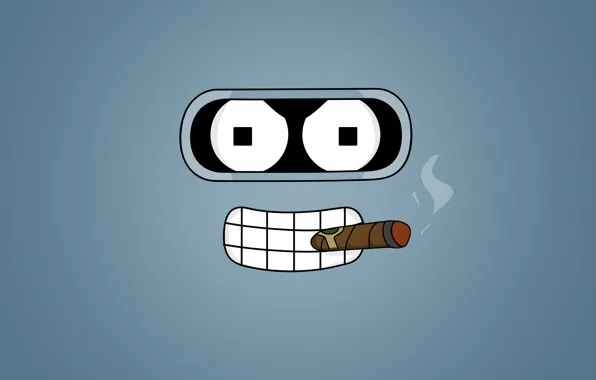 Picture look, cigar, Bender, Futurama, Futurama
