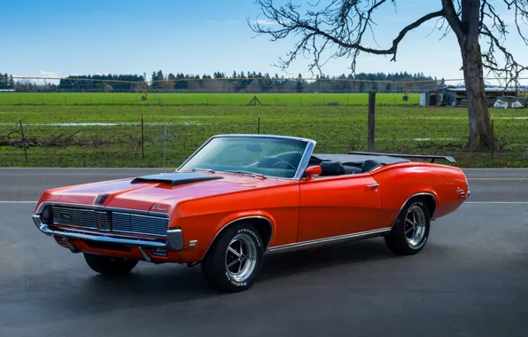 1969, classic, Mercury, Cougar Convertible