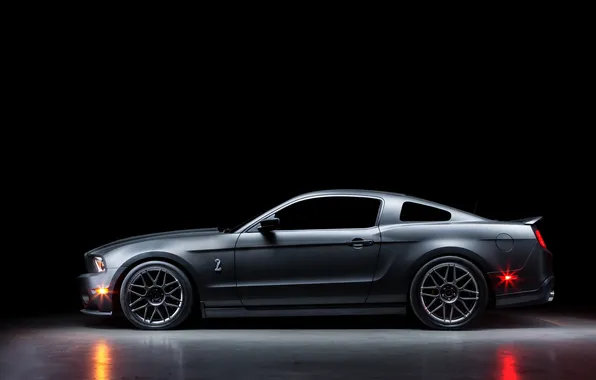 Picture Mustang, Ford, Shelby, GT500, silvery, profile