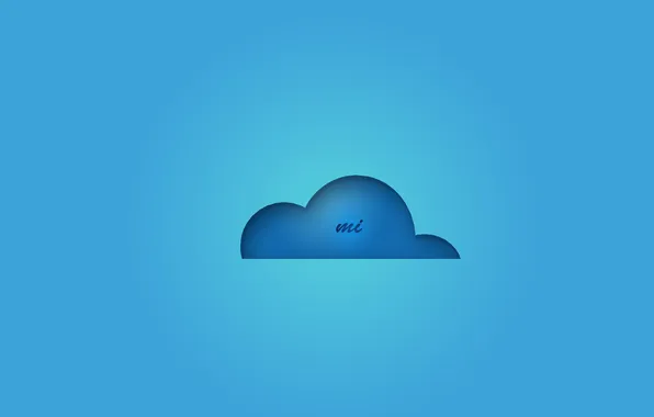 Picture cloud, blue