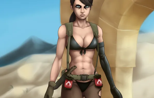 Chest, girl, body, art, sniper, metal gear solid, quiet, Metal Gear Solid V: The Phantom …