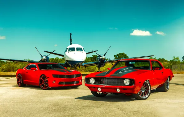 Picture Chevrolet, 1969, Camaro, Red, Miami, 2011, Tuning, Heat