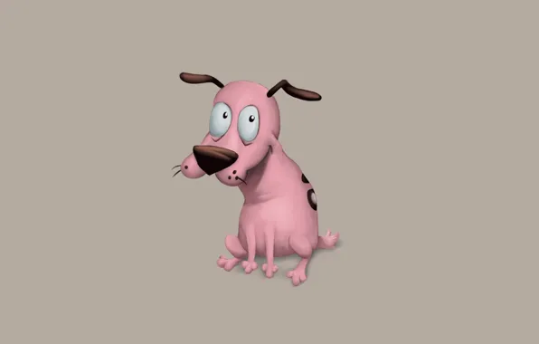 Picture dog, minimalism, Courage the cowardly dog, Courage - The Cowardly Dog